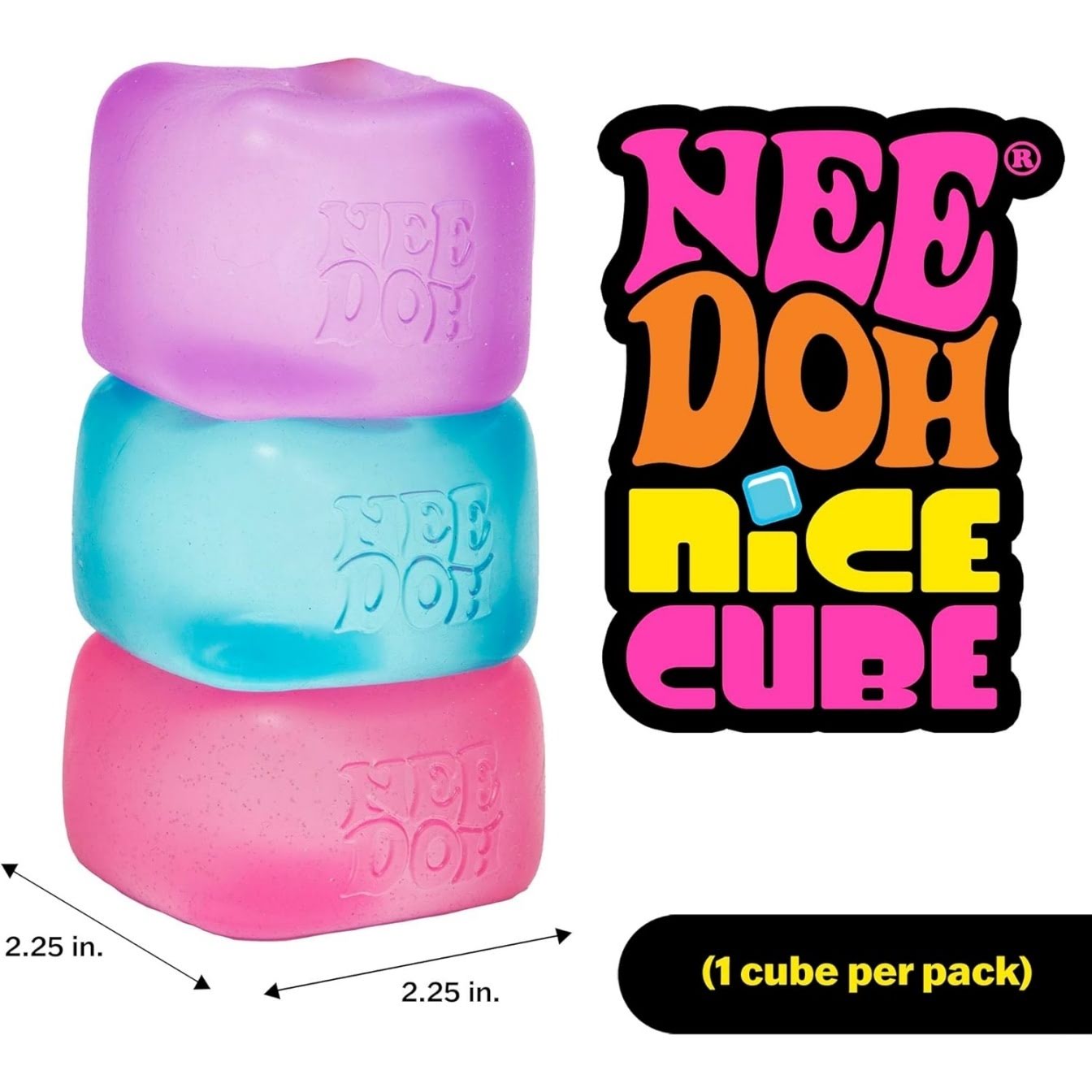 NeeDoh Nice Cube – Solid Squish – 2.25″ Cube - Image 4